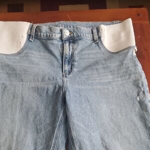 PAIGE Noella Light Blue Maternity Denim with Silver Accent